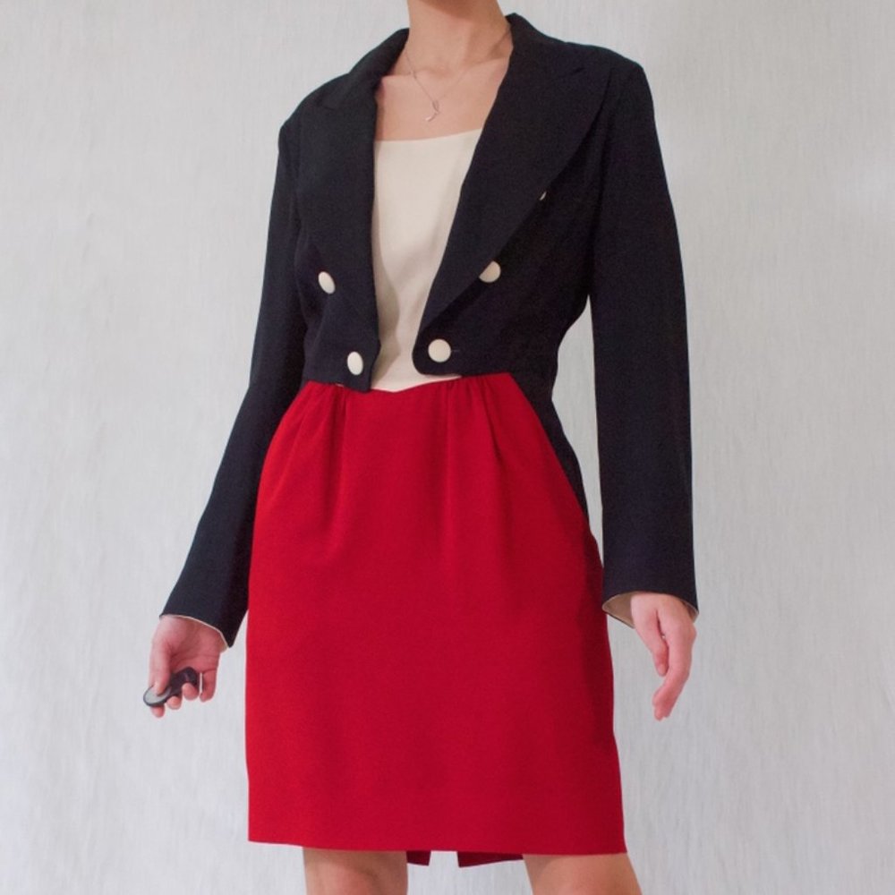 MOSCHINO VINTAGE 90s RINGMASTER SUIT DRESS - Picture 5 of 5